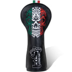 Black Mexican Day of the Dead Golf Head Cover Set