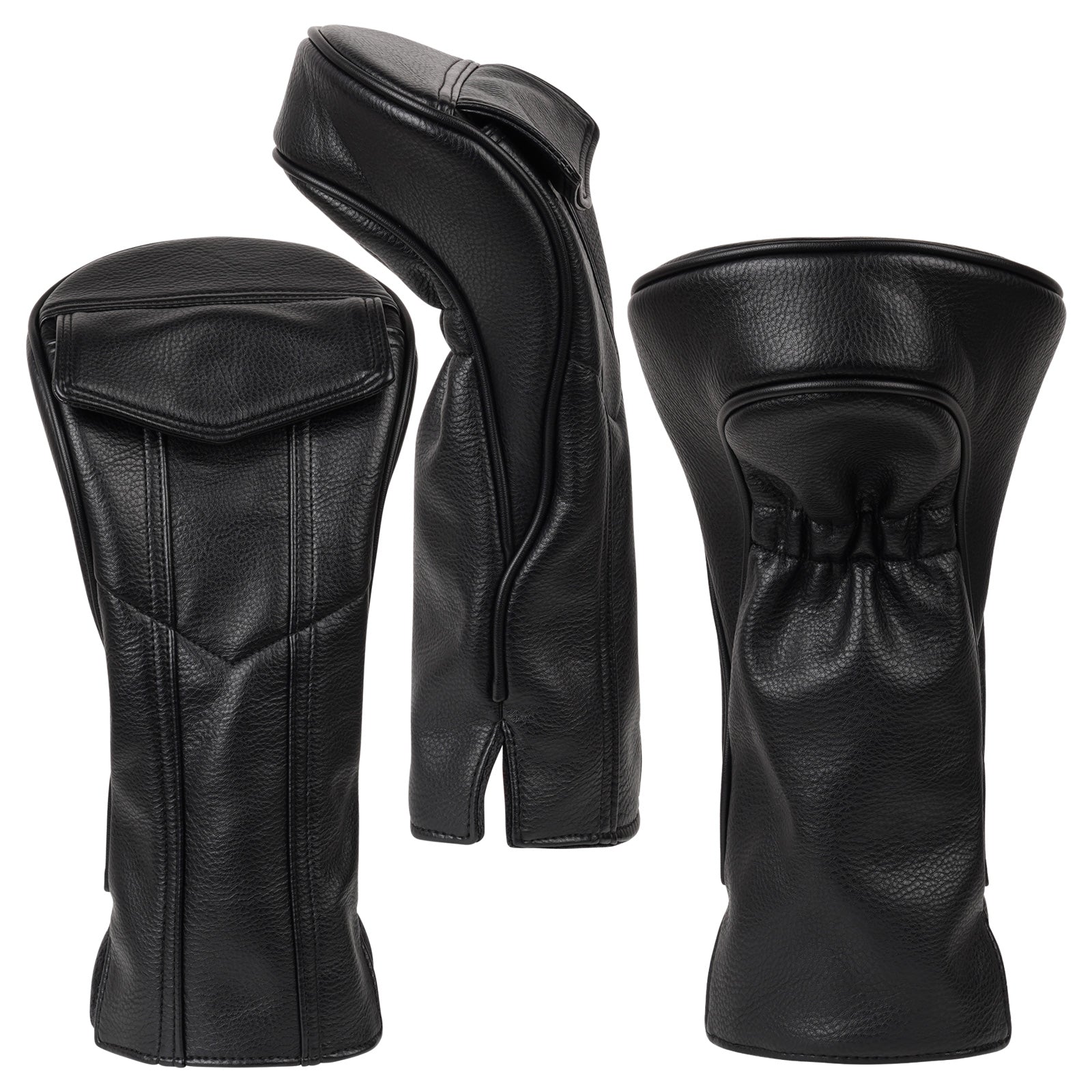 Black Three Pieces Pocket Driver Head Cover