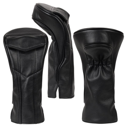 Black Three Pieces Pocket Driver Head Cover