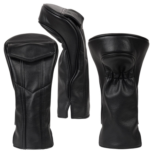 Black Three Pieces Pocket Driver Head Cover