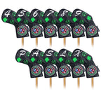 Black Leather Four-Leaf Clover Golf Headcover Set