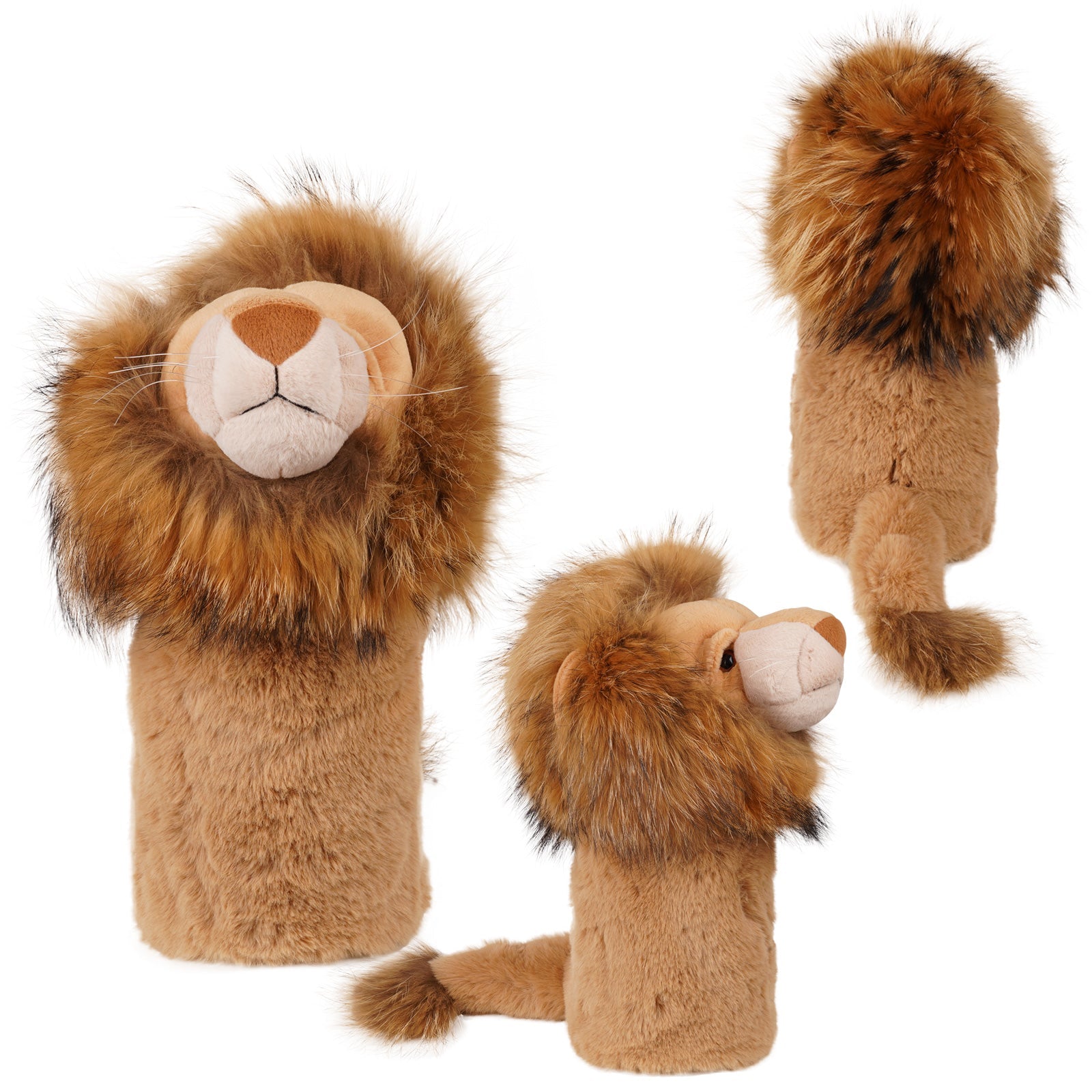 Lion Driver Real Hair Animal Head Cover