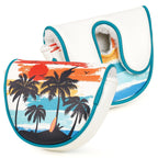 White PU Coconut Palm Golf Headcover Set