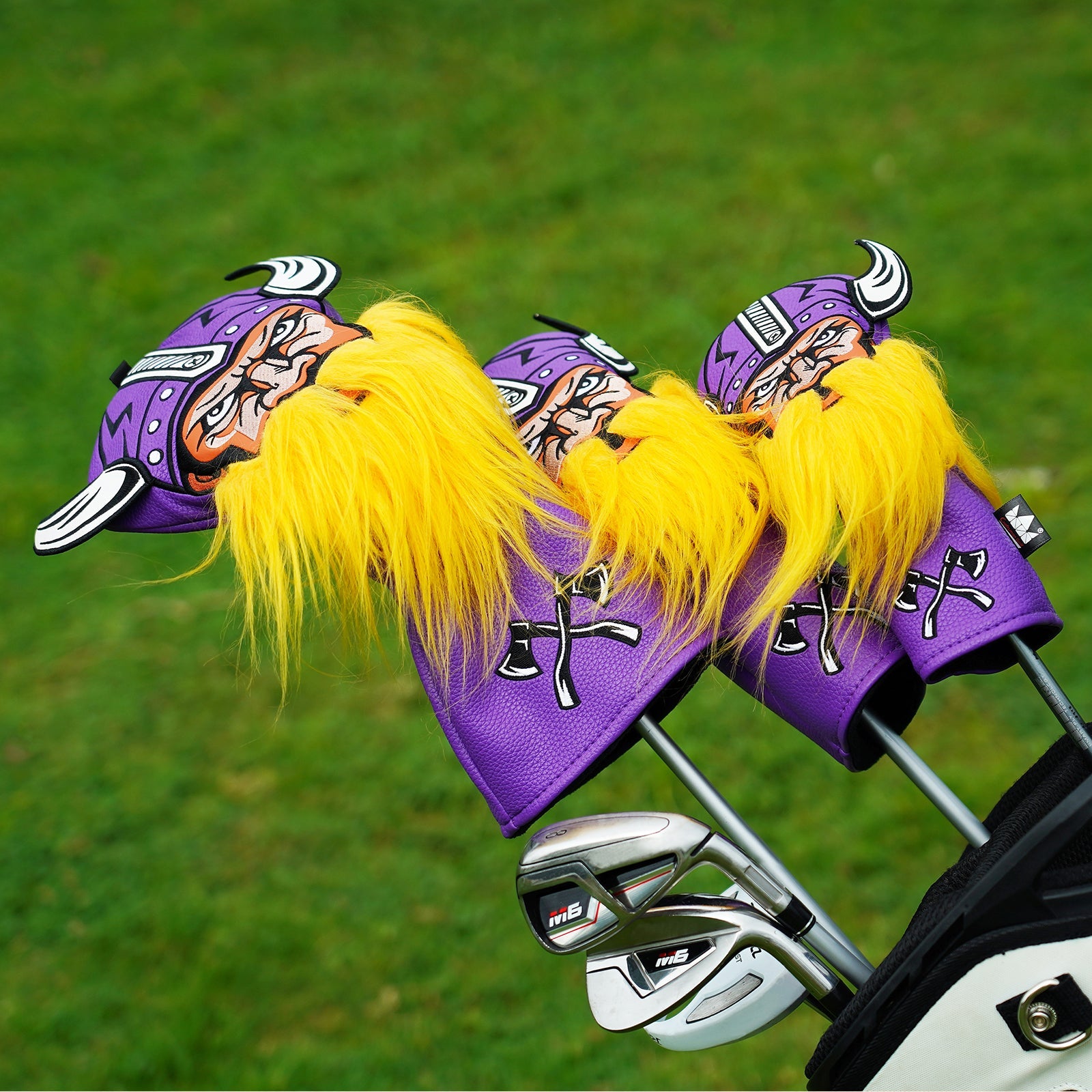 Purple Vikings Golf Headcover Set