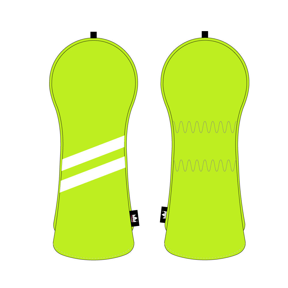 Personalized White Stripes Wood Head Cover With Your Logo And Name