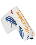 Summer Umbrella Embroidered Magnet Blade Putter Head Cover