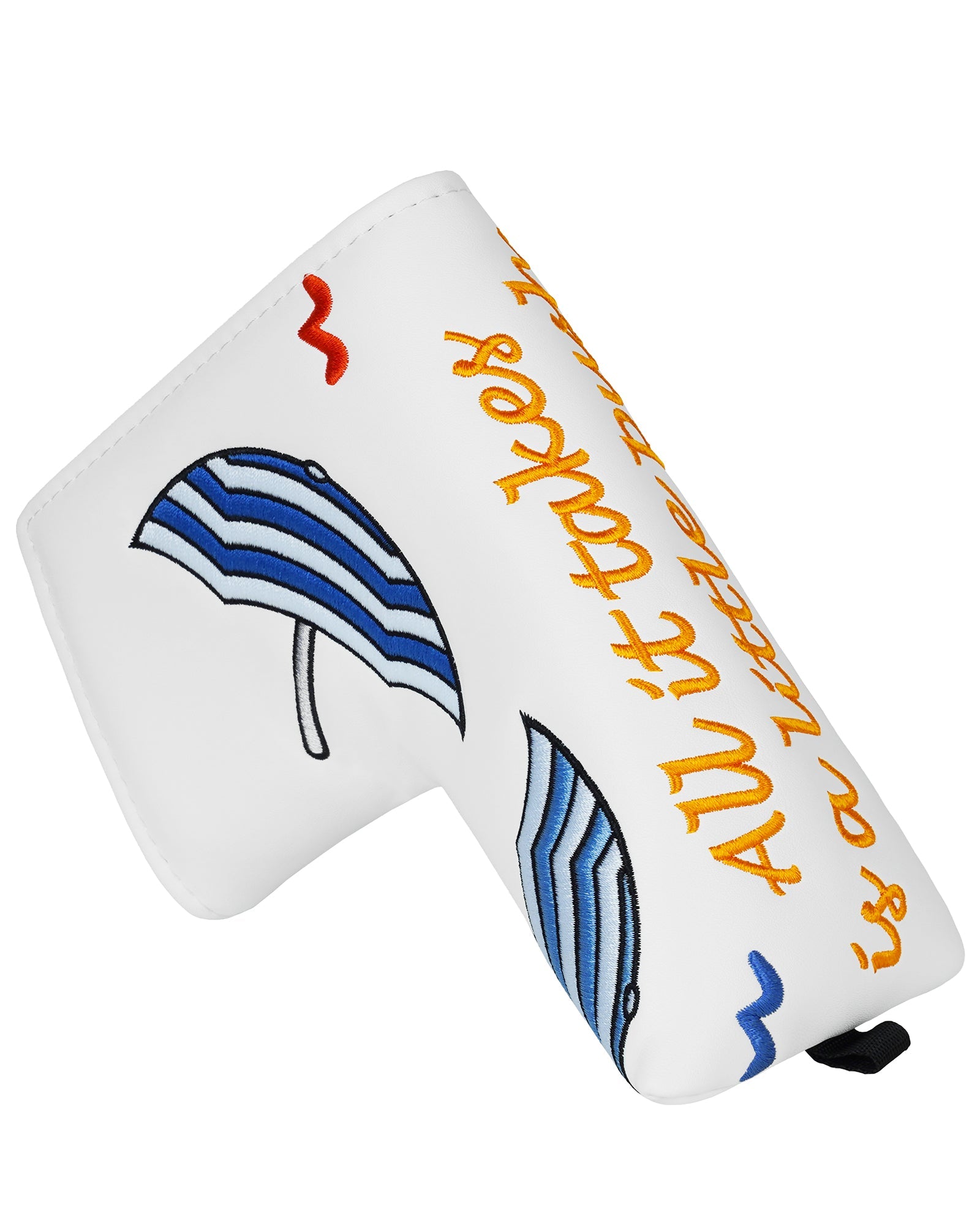Summer Umbrella Embroidered Magnet Blade Putter Head Cover