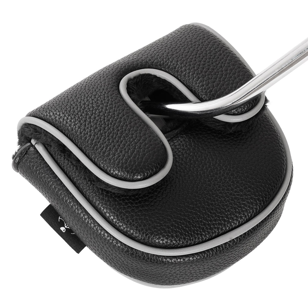 Black Large Litchi Pattern Binaural Ssquare Putter Headcover