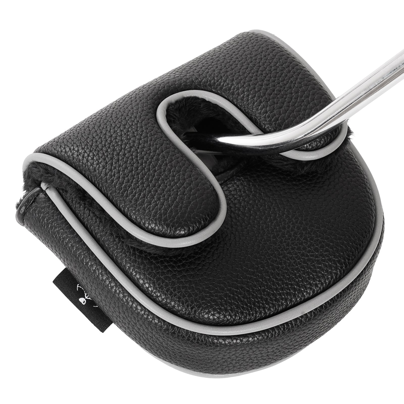 Black Large Litchi Pattern Binaural Ssquare Putter Headcover