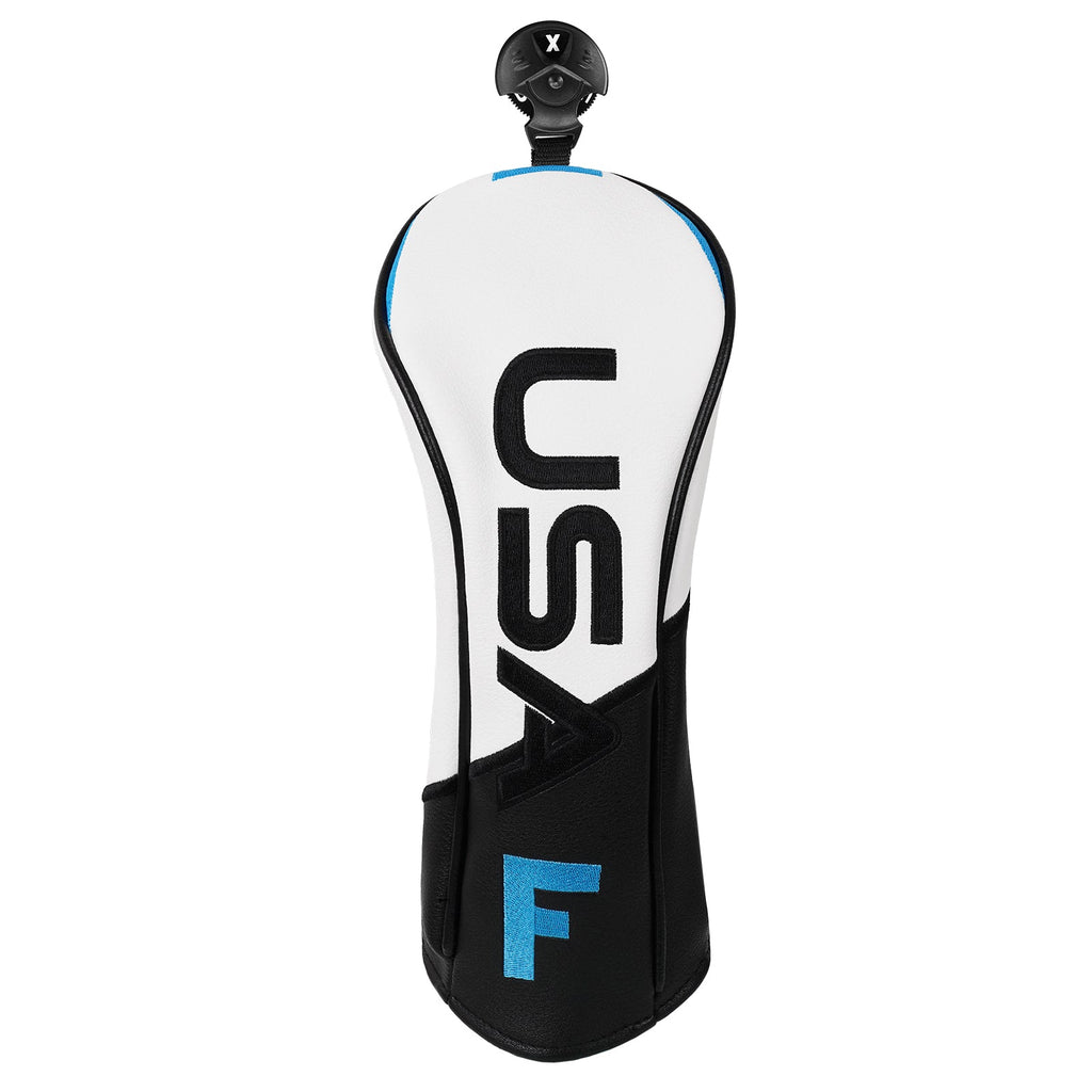 White& Black PU USA Fairway Hybrid Head Cover