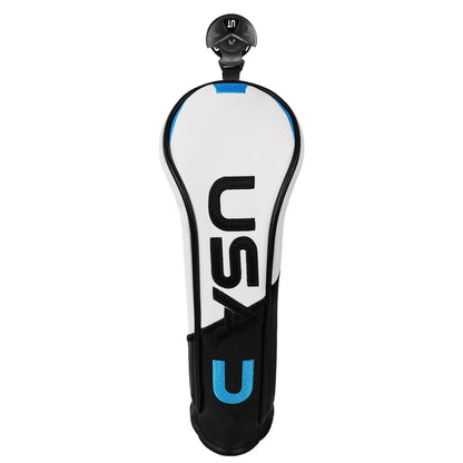 White& Black PU USA Fairway Hybrid Head Cover