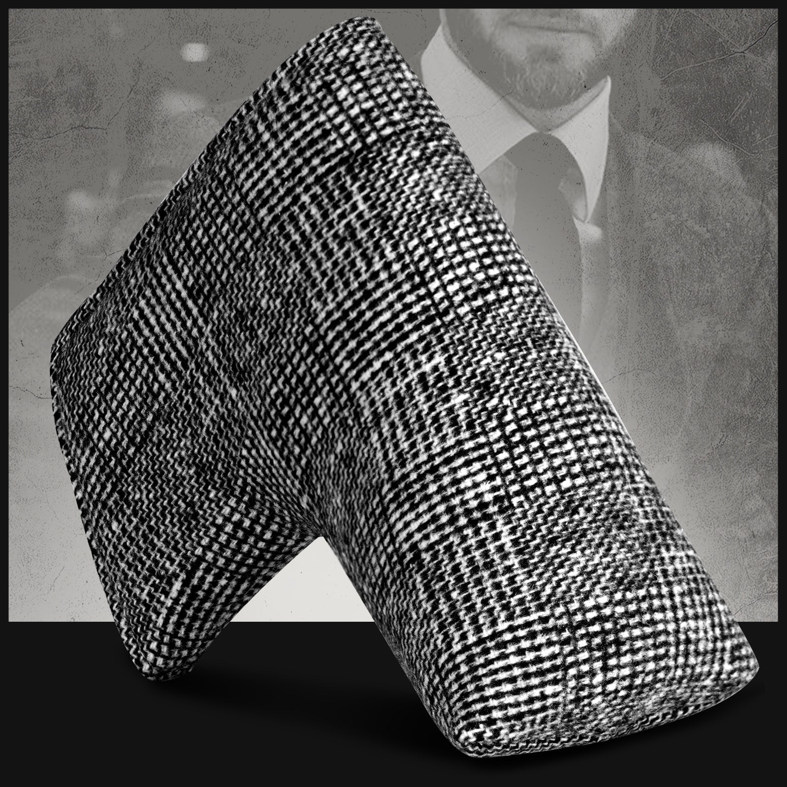 Gray Blue Knitted Blade Putter Head Cover