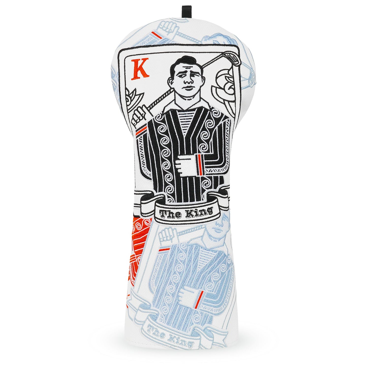 White PU King Driver Golf Head Cover