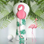 Flamingo White Wood Golf Head Cover