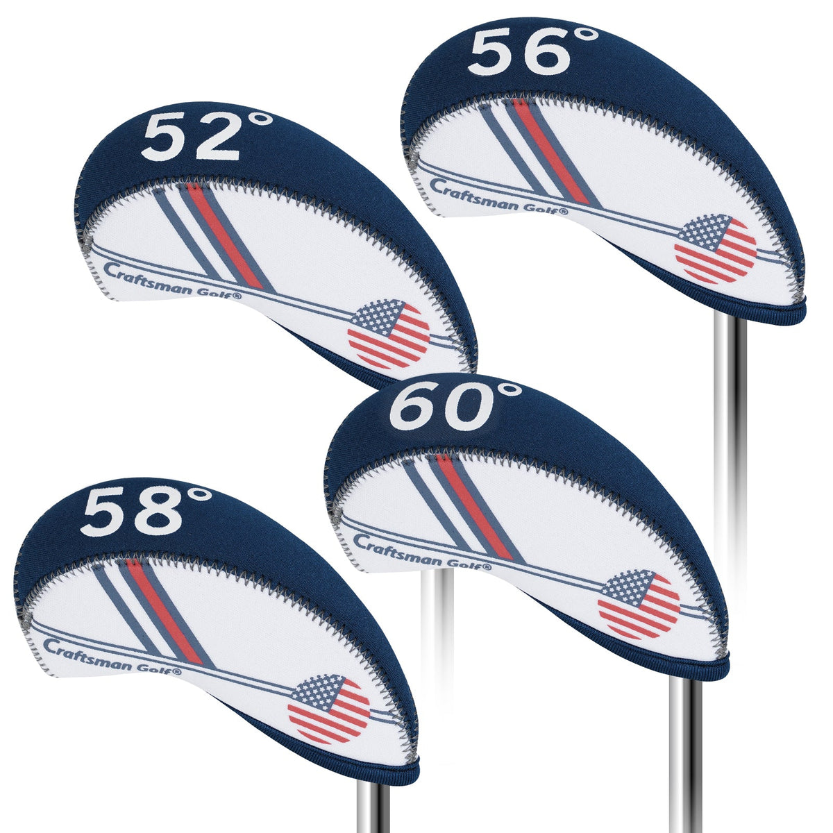 US Flag Neoprene Iron Golf Club Head Cover
