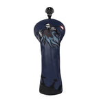 Dark Blue Grim Reaper Wood Putter Head Cover