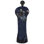Dark Blue Grim Reaper Wood Putter Head Cover