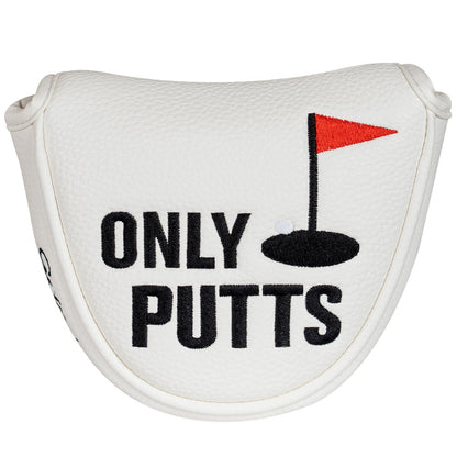 White Flag Only Putts Square Putter Head Cover Headcover