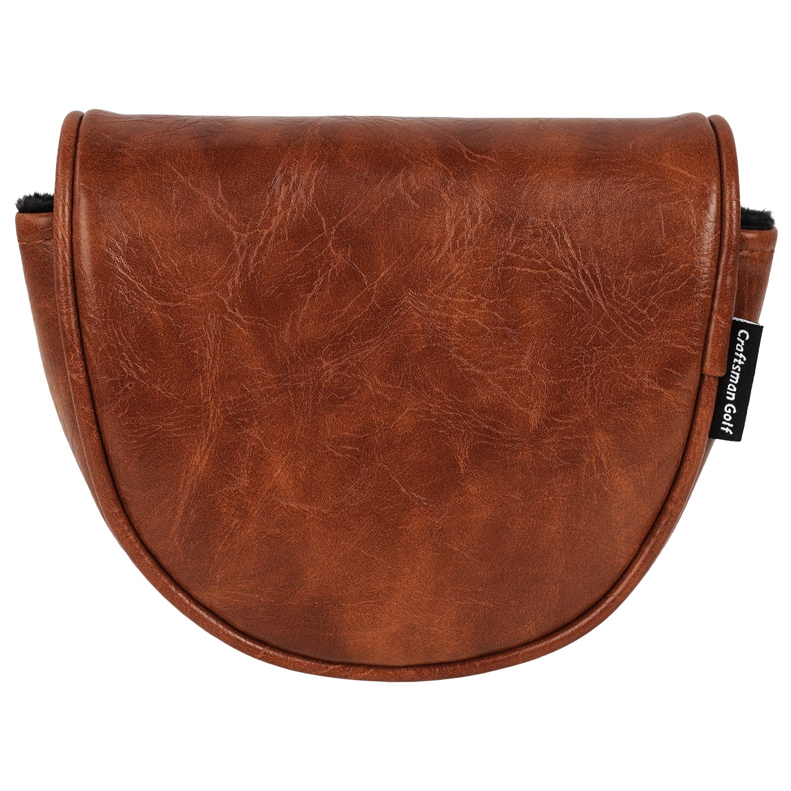 Brown Leather Mallet Putter Golf Head Cover