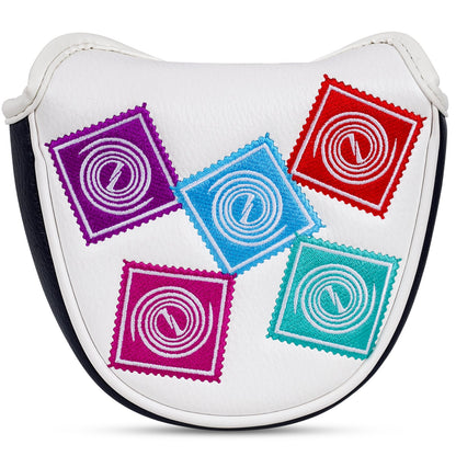 Blue White Cyclone Magnet Mallet Putter Cover