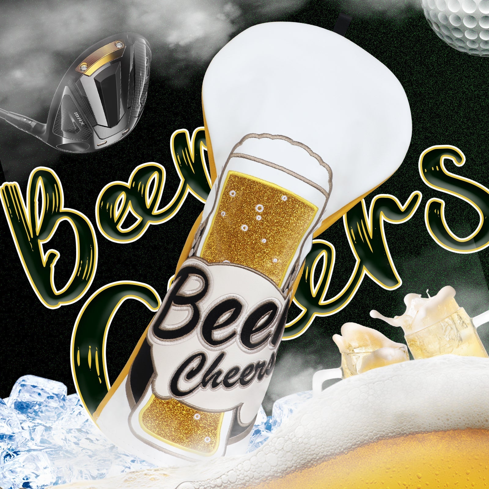 Beer Driver Head Cover