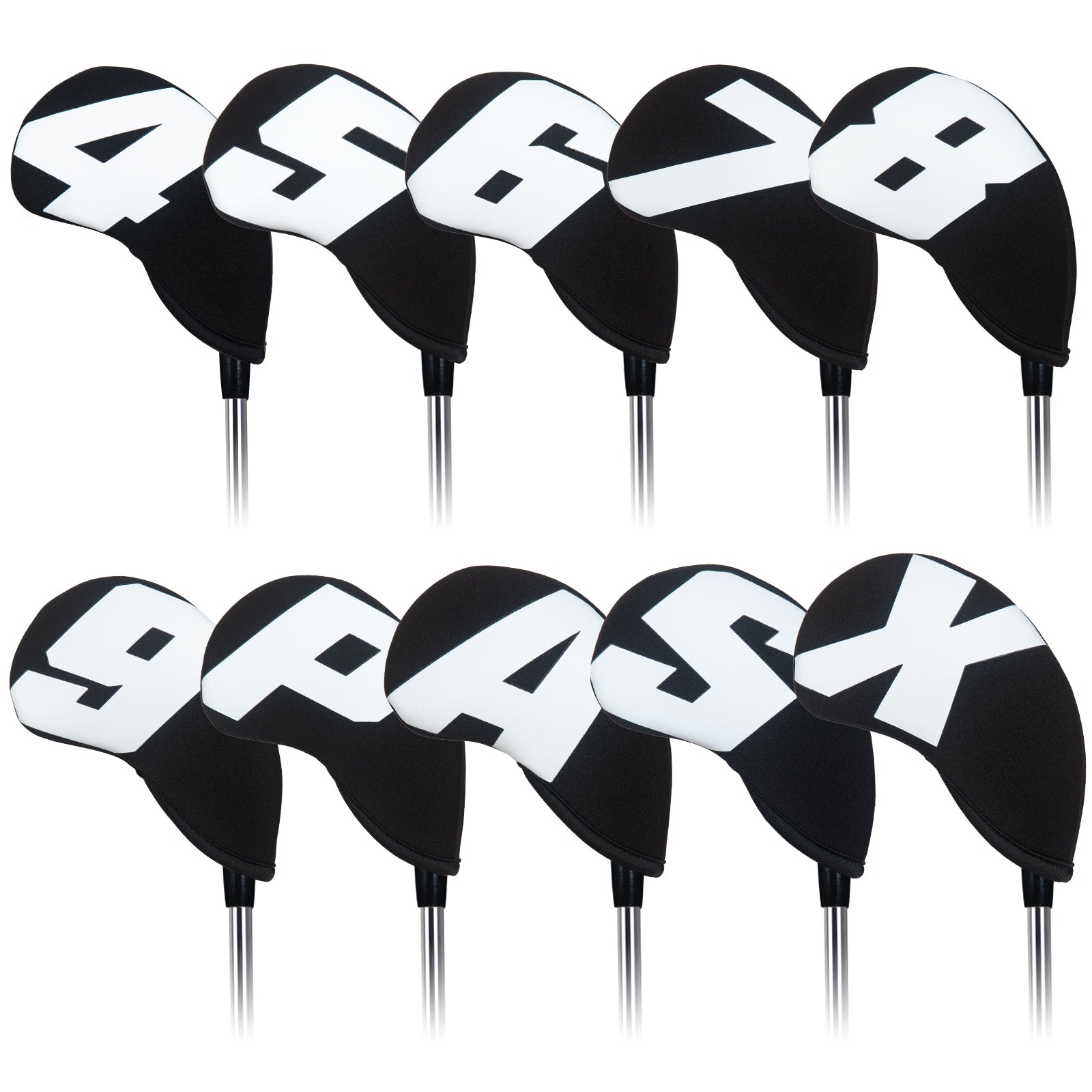 Black White Iron cover 10PCS(4-9,P,A,S,X) Neoprene