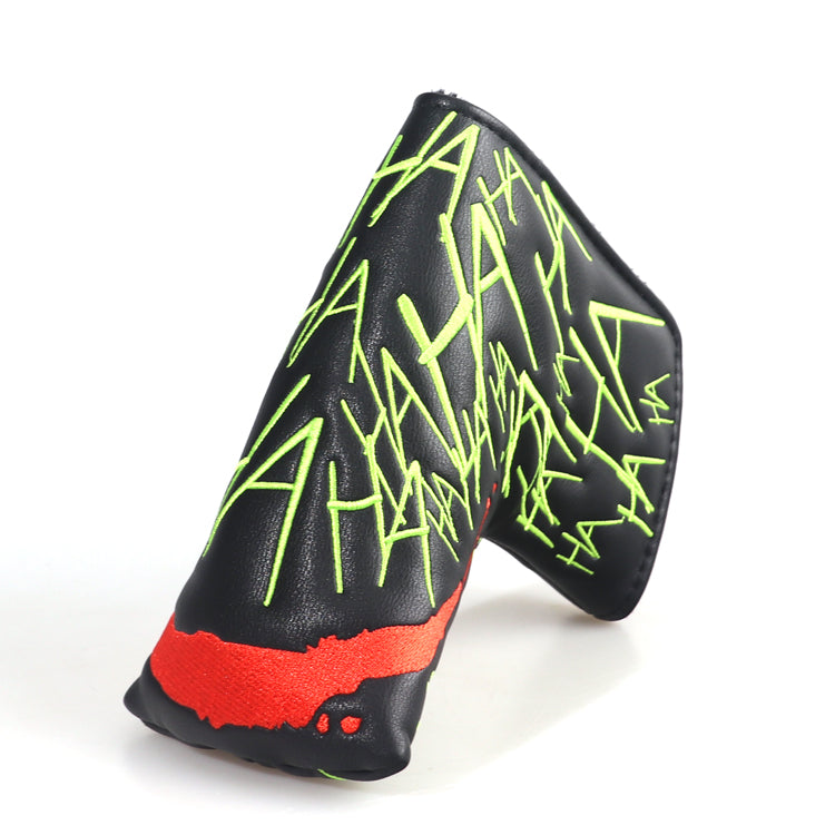 Black Green Smiley Magnet Blade Putter Cover