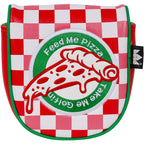 Red and White Plaid Pizza Putter Golf Headcover