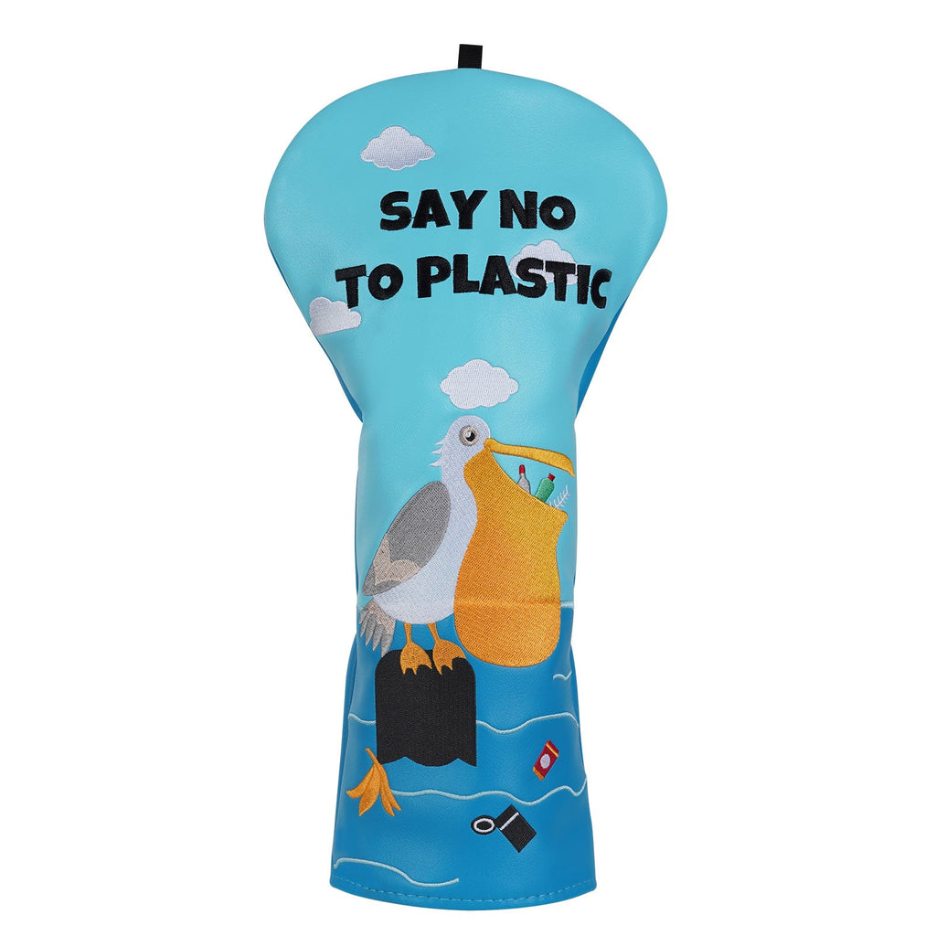 SAY NO TO PLASTIC Wood Putter Head Cover Set