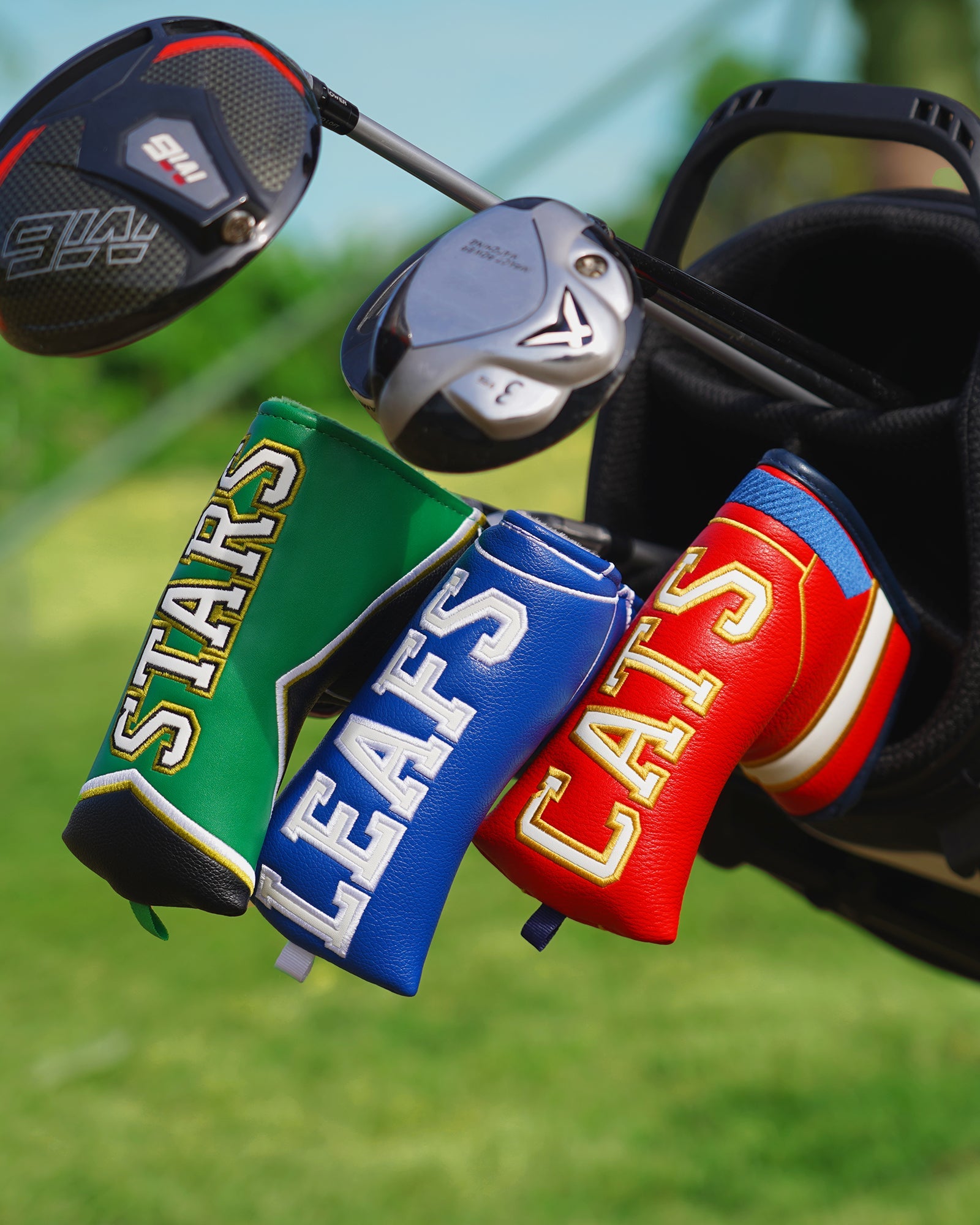 Green Blue Red Stars Blade Putter Head Cover