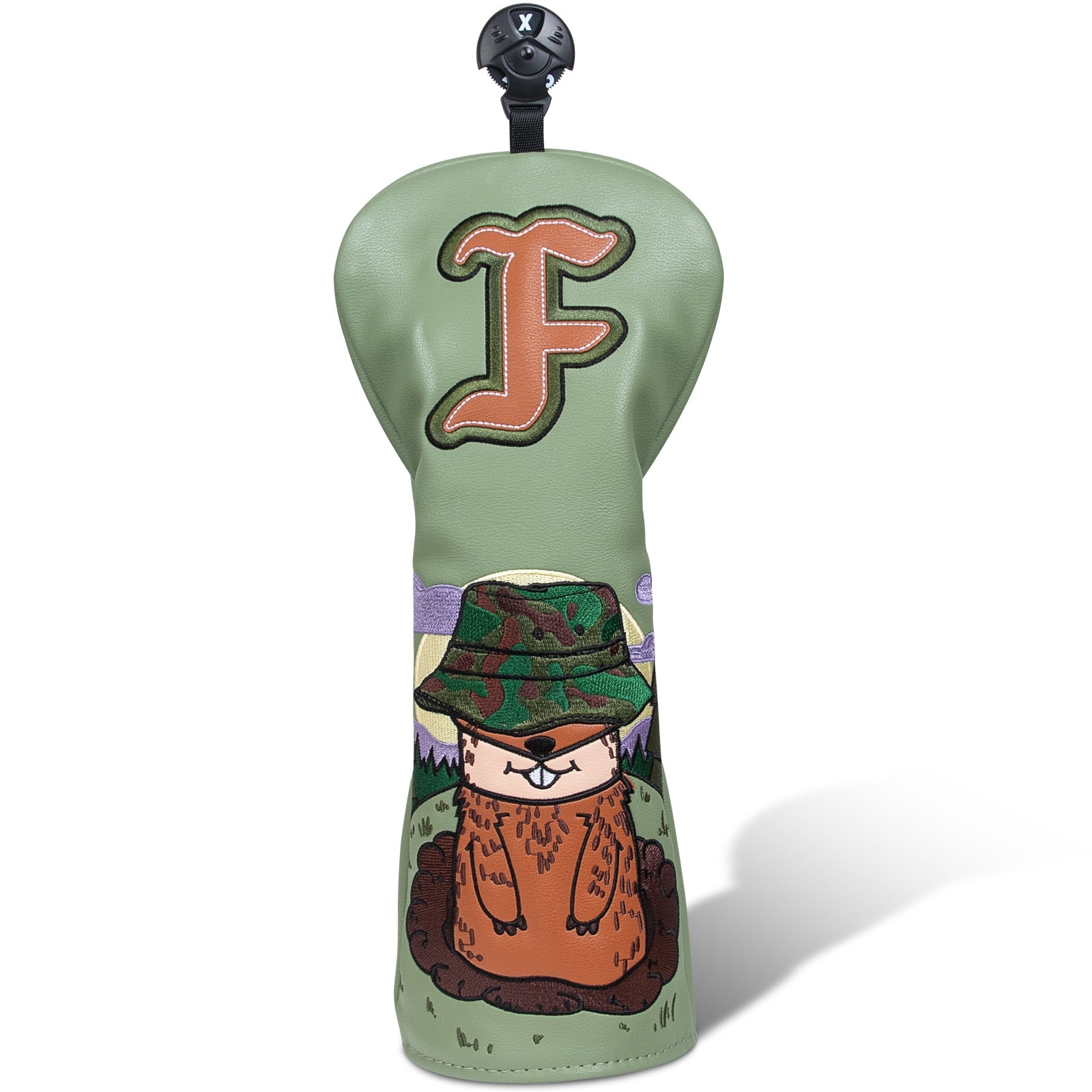 Green Diglett Wood Putter Head Cover Set