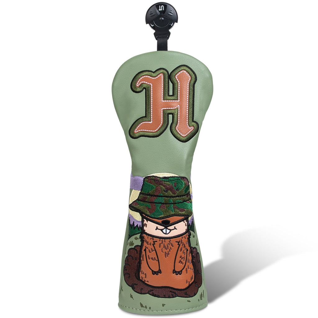 Green Diglett Wood Putter Head Cover Set