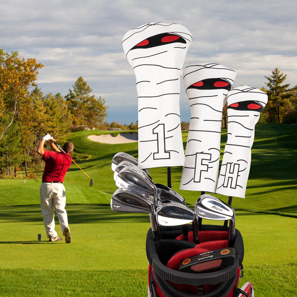 Mummy White Golf Head Cover Set