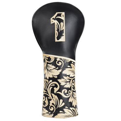 Black Figure Wood Head Cover Set