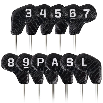 Black PVC Alligator Lines Iron 11pcs(3-9,P,A,S,L)