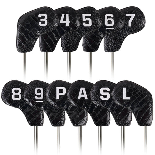 Black PVC Alligator Lines Iron 11pcs(3-9,P,A,S,L)