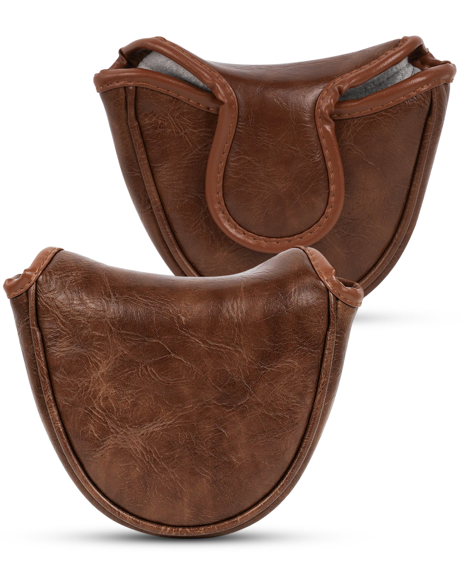 Brown PU Retro Putter Golf Headcover