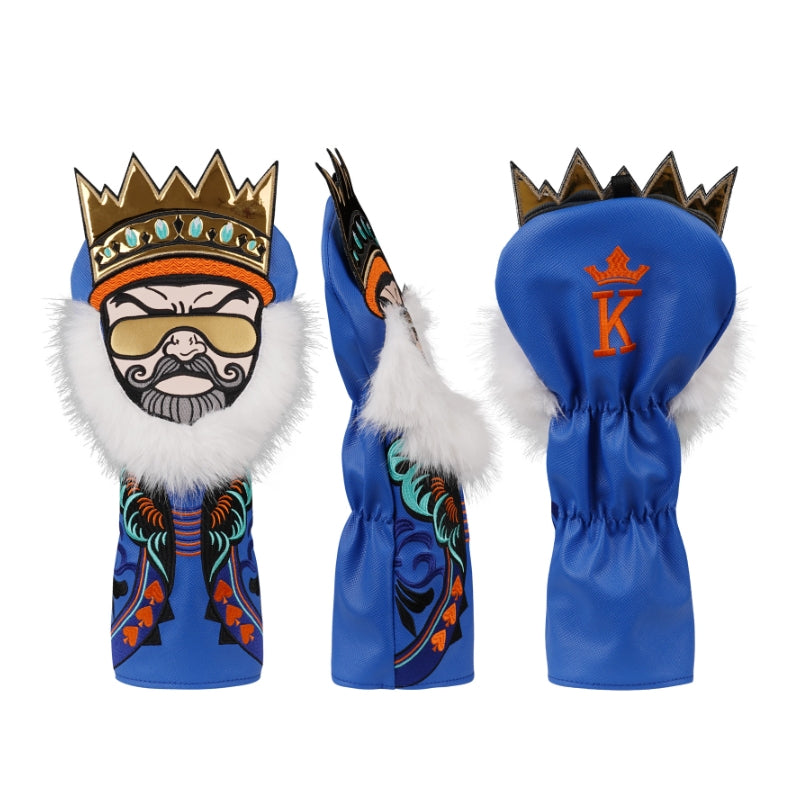Majestic Bearded King with Crown Driver Head Cover