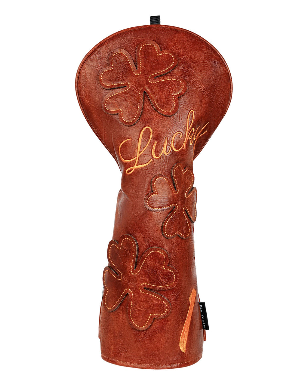 Brown LUCK Clover Golf Head Cover Set