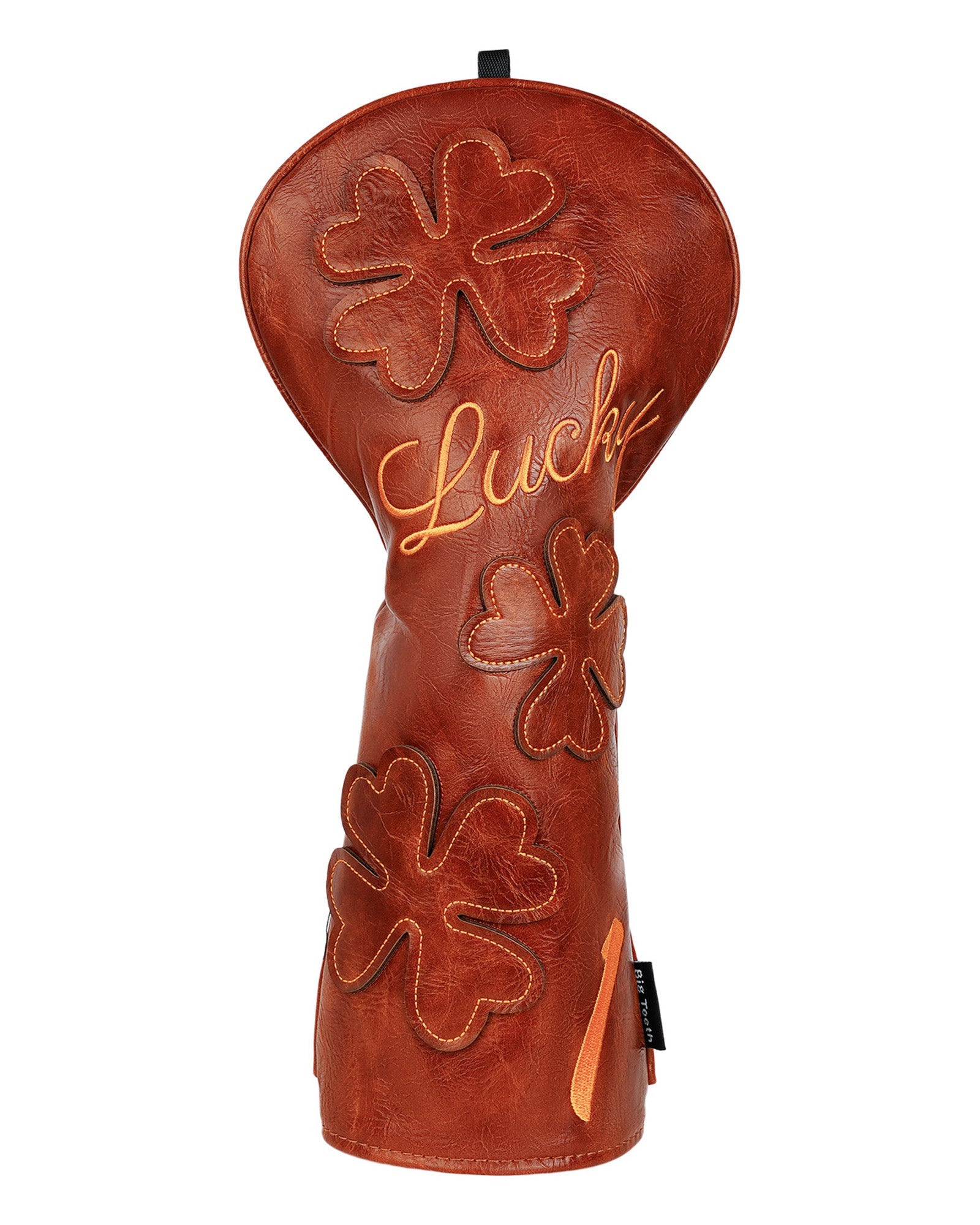 Brown LUCK Clover Golf Head Cover Set