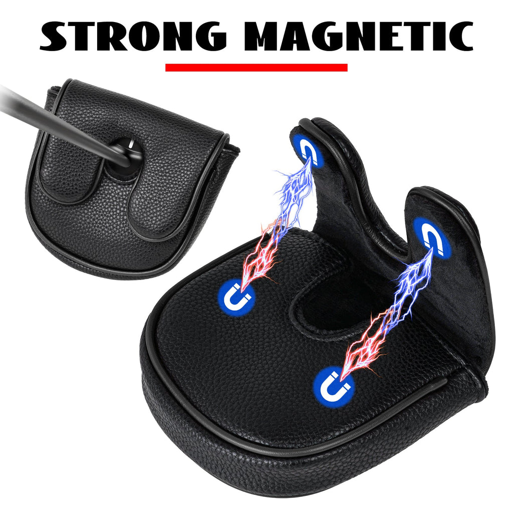 Black Magnetic Leather Putter Head Cover for LAB DF3