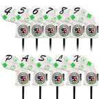 White Leather Four-Leaf Clover Golf Headcover Set