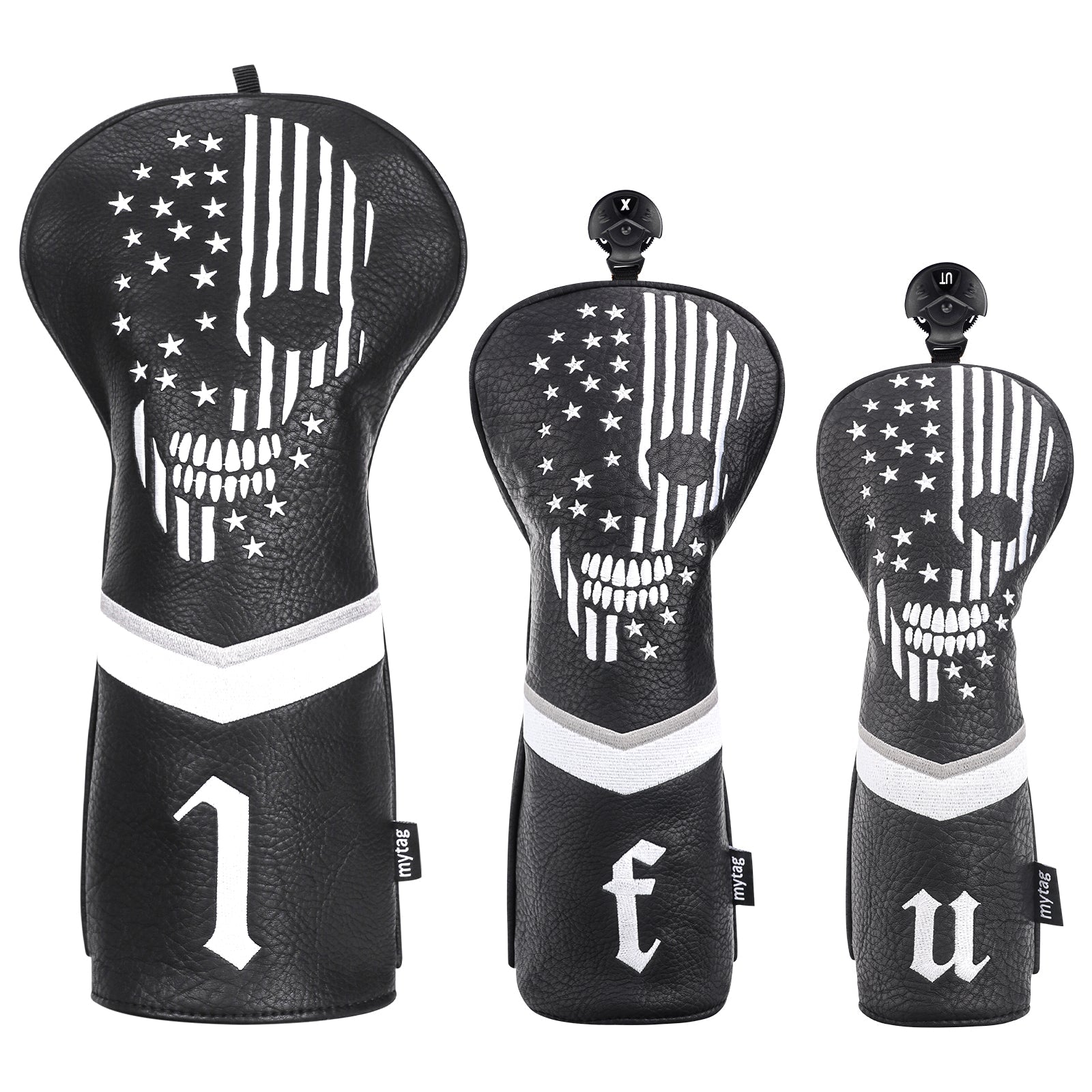 Black Skull Head Cover Set