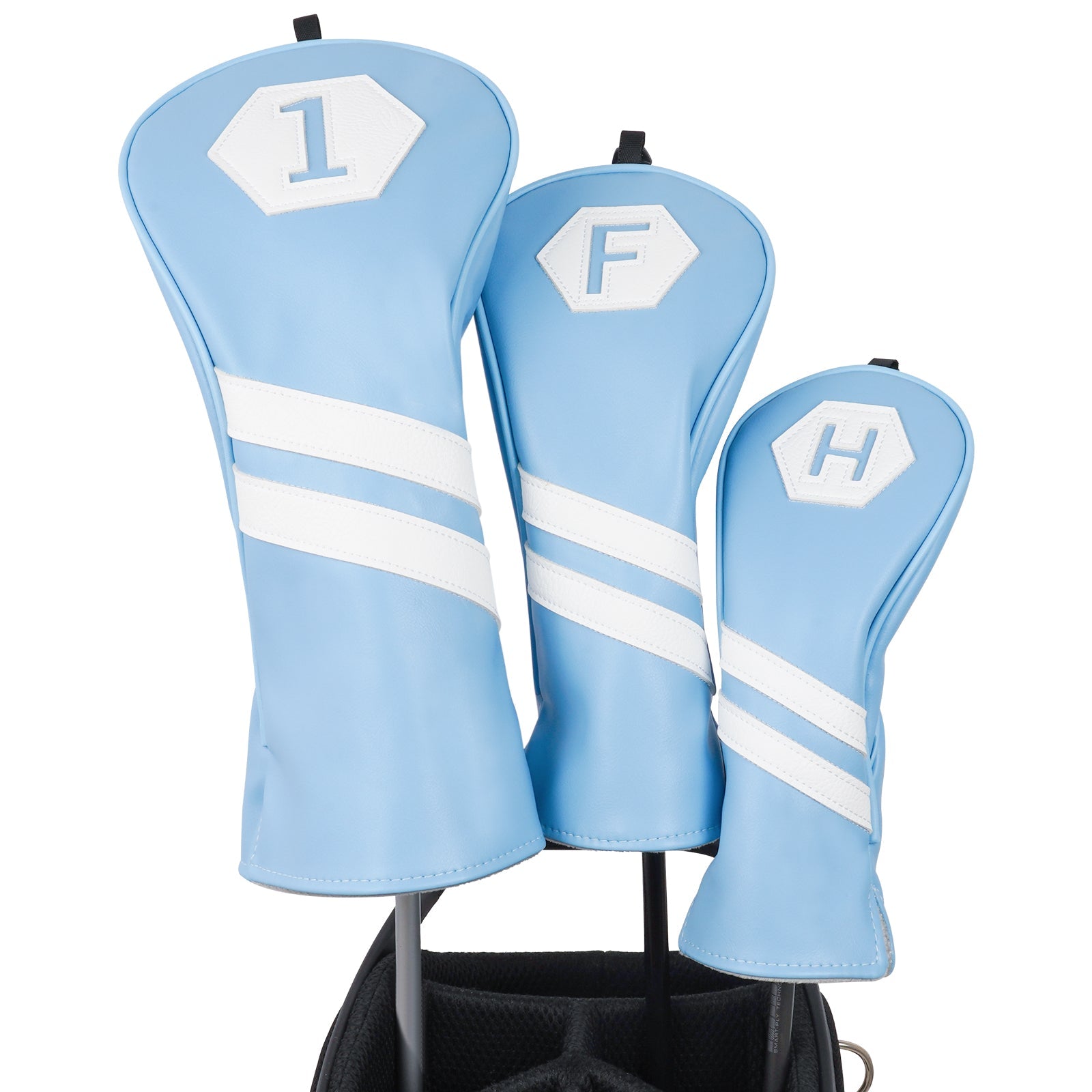 Blue Hexagon Golf Headcover Set