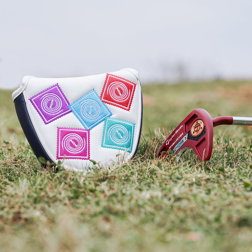 Blue White Cyclone Magnet Mallet Putter Cover