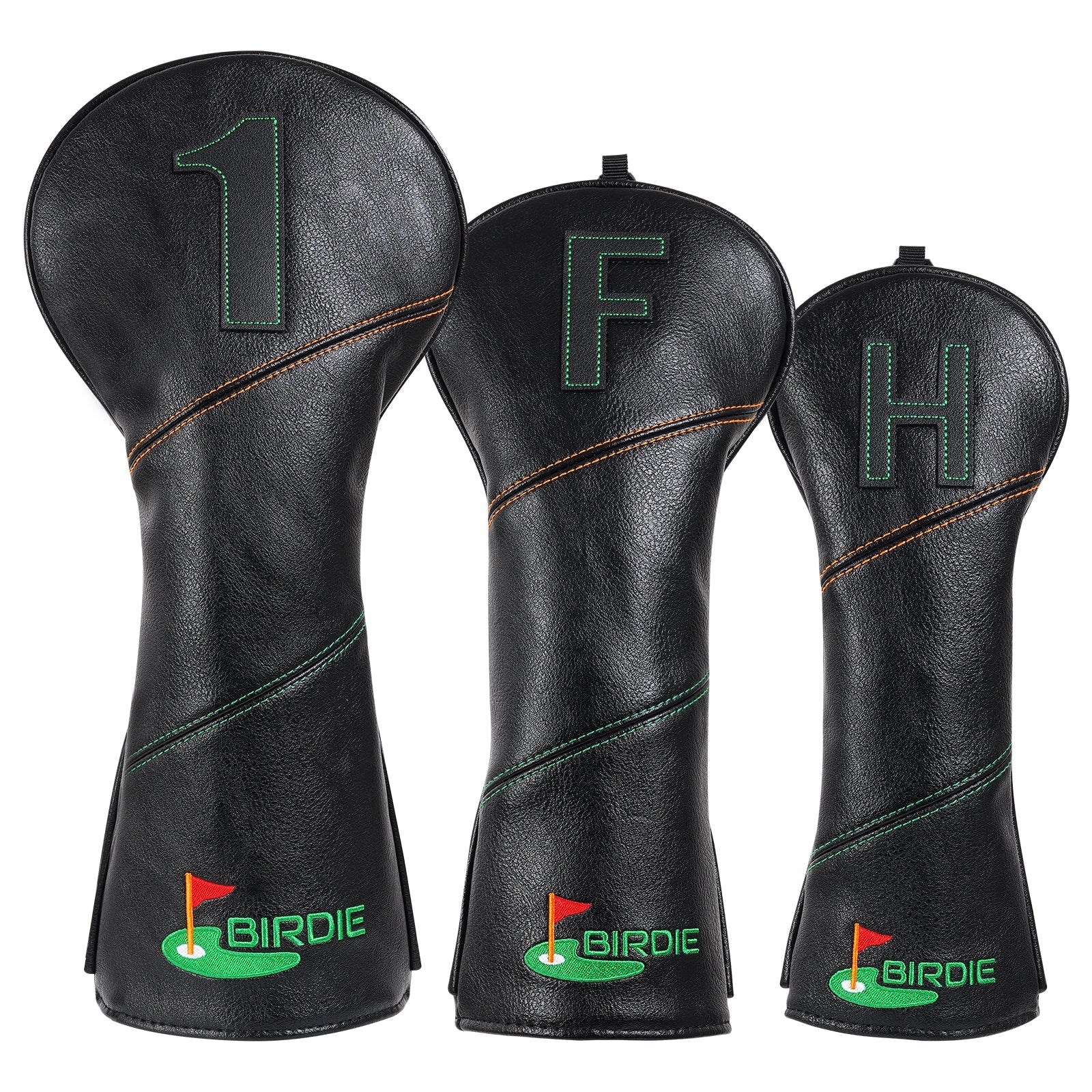 Birdie Black Golf Head Cover Set