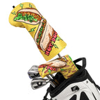 Yellow Hot Dog Golf Driver Putter Headcover