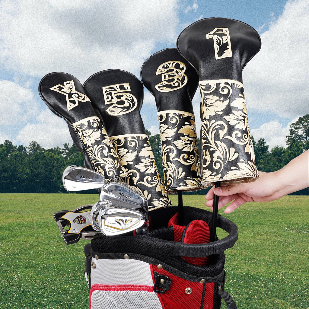Black Figure Wood Head Cover Set