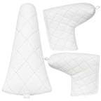 White Black Diamond Litchi Pattern Putter Headcover