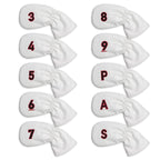 White Embroidery Numbers Iron Headcover set 10Pcs